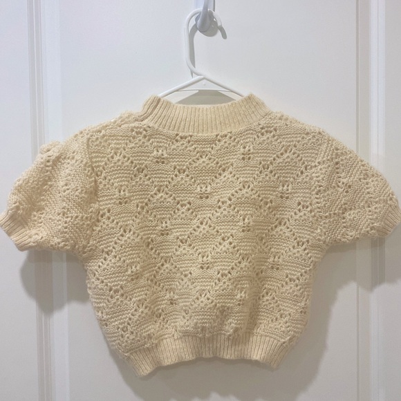 Flower Cropped Sweater - Picture 1 of 2